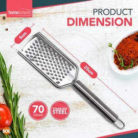 SOL Hand Cheese Grater and Lemon Zester Parmesan Cheese Graters for Kitchen with Handle Flat Cheese Grater Hand Held Cheese Grater Lemon Zester Grater Tool Hand Graters for Kitchen Mini Grater