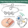 Stainless Steel Anti-Anxiety Ring 6 Pieces Fidget Adjustable Rings Set