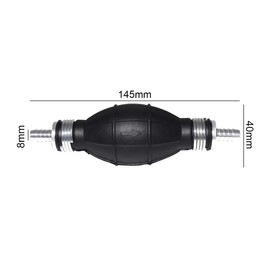 ePathChina 8mm 5/16 Black Primer Bulb Rubber Fuel Pump Transfer Vacuum Fuel Hand Primer Gasoline Petrol Diesel Pump for Marine Boat Accessories