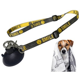 Dog Bathing Tether with Heavy Suction Cup, Dog Grooming Tub Restraint Leash with Adjustable Collar for Pet Cat Shower and Grooming