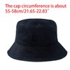 niumanery Unisex Winter Warm Corduroy Velvet Bucket Hat Ribbed Solid