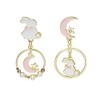 Cute Bunny Earrings Rabbit and Moon earrings Easter Earrings for