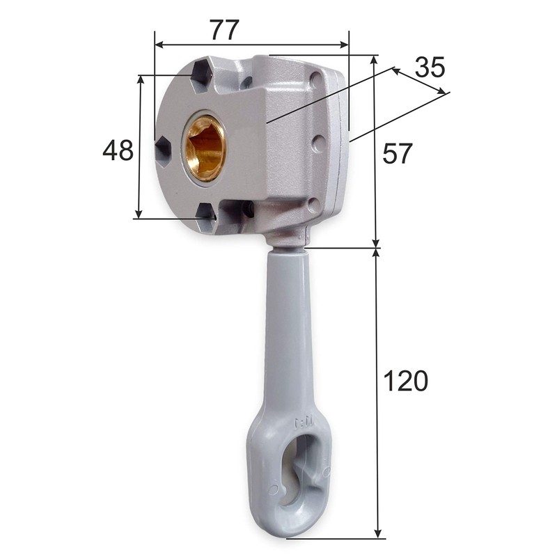 Retractable Awning 1:11 Manual Worm Gear (Includes Mounting Screws to