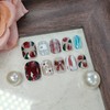 Short Square Press on Nails Handmade False Nails with 3D