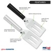 Rada Cutlery Spatula (R114), 3.38x2" Stainless Steel Face, 8.75" Length,