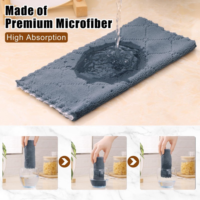 Mordimy 12 Pack Kitchen Cloths Dish Towels (10" x 10",