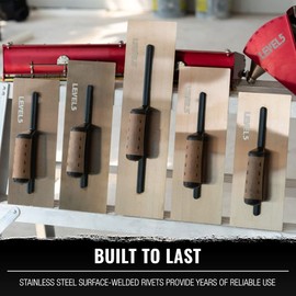 LEVEL5 14" x 4.75" Flex Drywall Curved Trowel, 0.5MM Blade | Triple-Hardened Stainless Steel, High-Impact Handle | Sheetrock Gyprock Wall-Board Plasterboard | 4-989