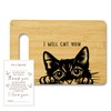 Funny Black Cat Cutting Board-I Will Cut You, Charcuterie Board