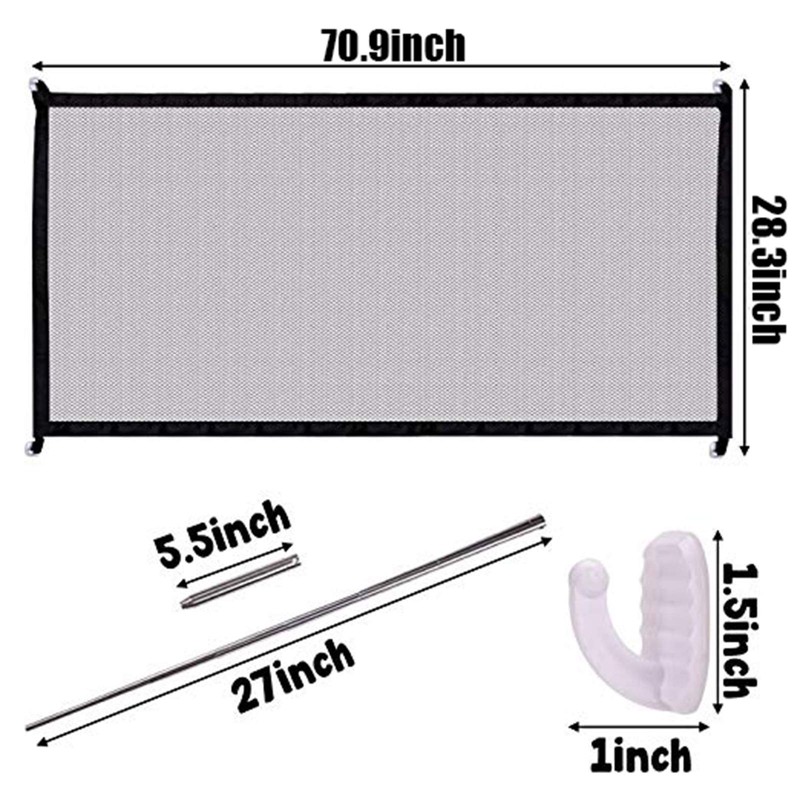 70.9"x28.3" Pet Gate,Baby Gate,Magic Gate Portable Folding mesh gate Safe