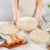 Reusable Bowl Covers for Bread Proofing Baking Embroidered Dandelion Linen
