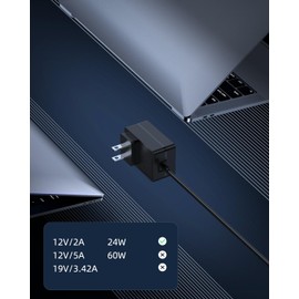 12V 2A Charger Replacement for Gateway Laptop - (for GWTC116 GWTN156 GWTN116 GWNC21524 GWTN133 GWTN141 N11SP3,GWTC116-2BL,GWTN156-11BK,GWTC116-2BK,GWNC21524-BL,saw30-120-2000u,ev-c-116-5 Model)