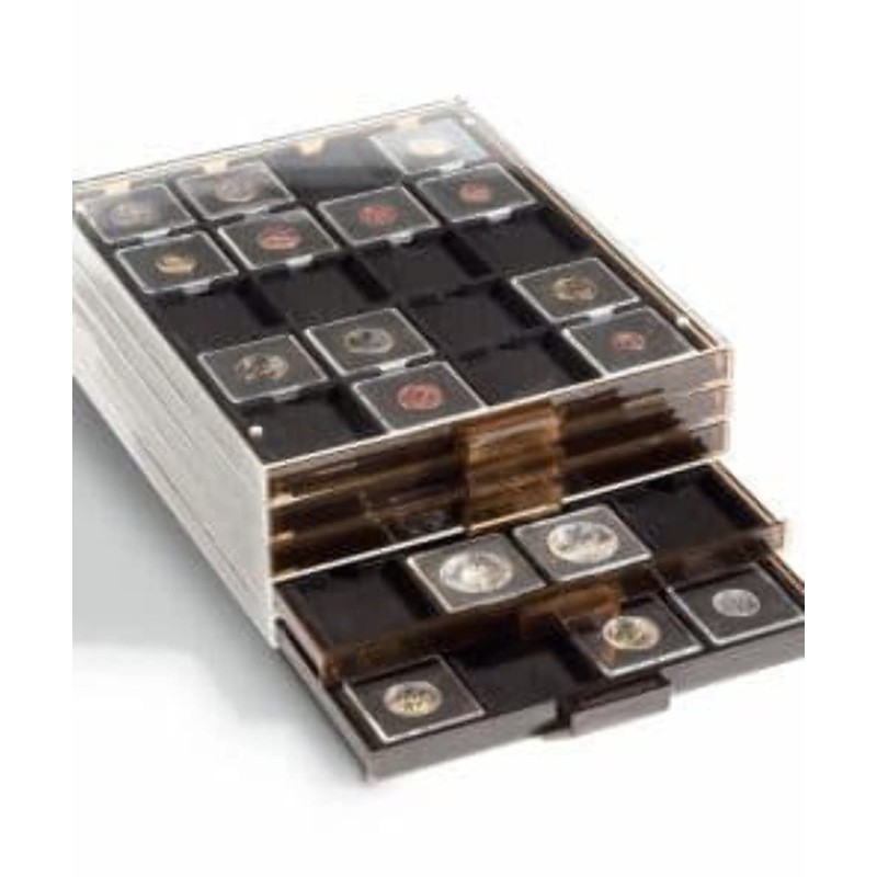 Lighthouse coin box QUADRUM, 20 square compartments up to 50