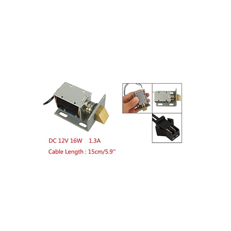 YXQ DC 12V 16W Solenoid Electric Door Lock Open Frame