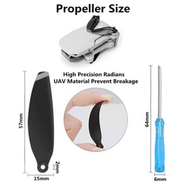 Bocguy 16 Pieces Mini 2 SE Propeller/Mini 2 Propeller/Mini SE Propeller/Mini 4K Propeller, Low Noise & Stable Drone Mini 2 / Mini 4K / Mini SE/Mini 2 SE Accessories Propeller for Drone Replacement