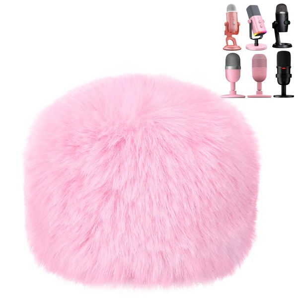 WIBOND Mic Foam Cover with Furry Windscreen Muff Windshield Compatible