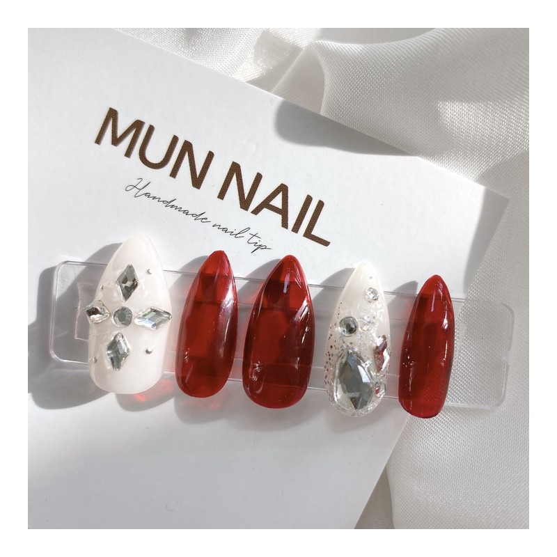 MunNail Snowflake Nail - Round / MunNail 눈꽃네일 - 라운드