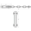 BASI Door Chain with Scratch Protection Additional Safety Stainless Steel