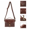 TOURBON Retro Bike Handlebar Bag Genuine Leather Bicycle Rear Saddle