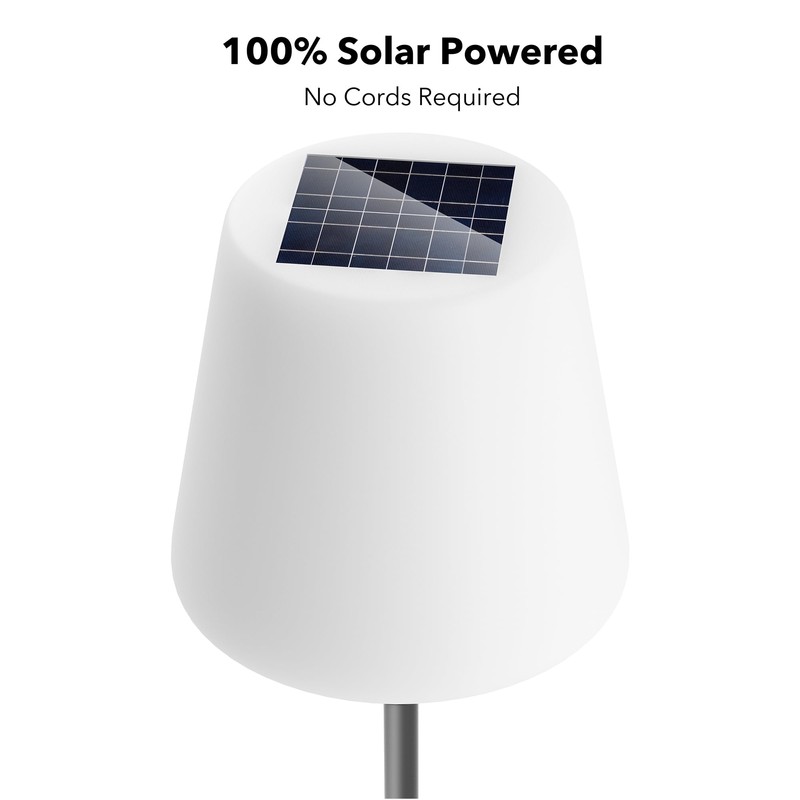 Outdoor Floor Lamp, 100% Solar Powered Floor Lamp for Patio