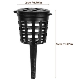 GANAZONO 50pcs Garden Fertilizer Mesh Baskets Plastic Portable Aquarium Nursery Pots Nutrition Plant Food Net Pot for Succulent Orchid Bonsai Plant Tool