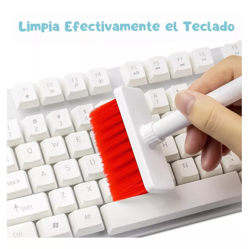 Veraly Kit Cepillo Limpiador Teclado Multifuncional Audífonos 5en1
