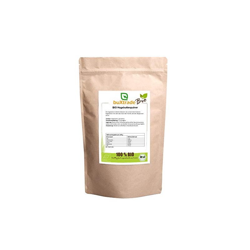 100 g Organic Rosehip Powder, Vitamin C, Raw Food Quality,