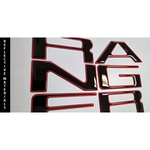 AUTOCARIMAGE Tailgate Letters Intended for Ranger 2024 2025 Raised Reflective
