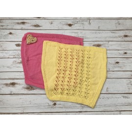 Knitting Pattern for 2 Shaped car seat Blankets in Aran Yarn, Lacey Design and one Plain, Book, Booklet, Craft, KP682