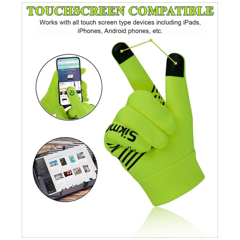 Sikma Waterproof cycling gloves Windproof Padded Softshell gloves Touchscreen Anti