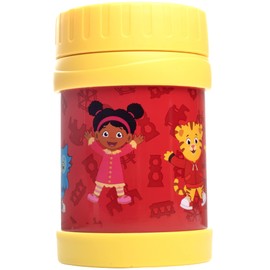 Daniel Tiger's Neighborhood Stainless Steel 13 oz Food Jar for Kids, Yellow-Vacuum Double Wall Insulated, Leak-Proof Jar- Keeps Liquids & Food Hot or Cold for Hours-Fits Inside Lunch Boxes & Bags