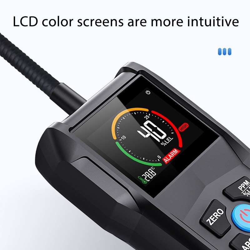 Combustible Gas Detector 50‑50000PPM LCD Display Screen Portable Gas Leak