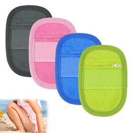 ReignSword 4 Pack Kids Sand Remover for Beach, Soft Removal Bags Vacation Essentials, Skin Friendly Sand Cleaner Mitt for Outdoor