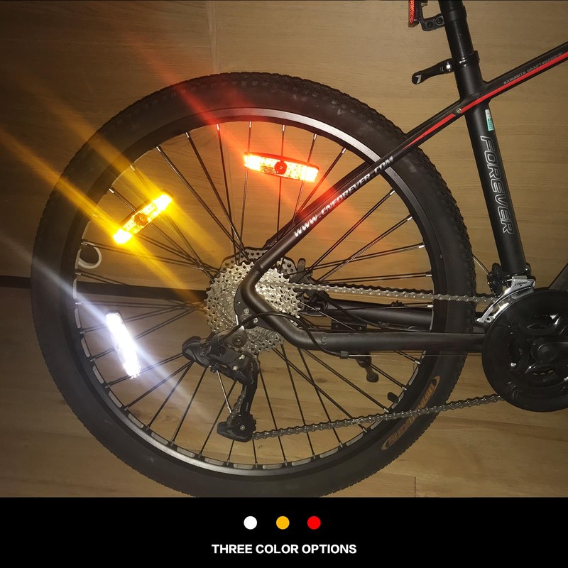 MFC PRO Bicycle Wheel Reflector Red Pack of 2 (Red,