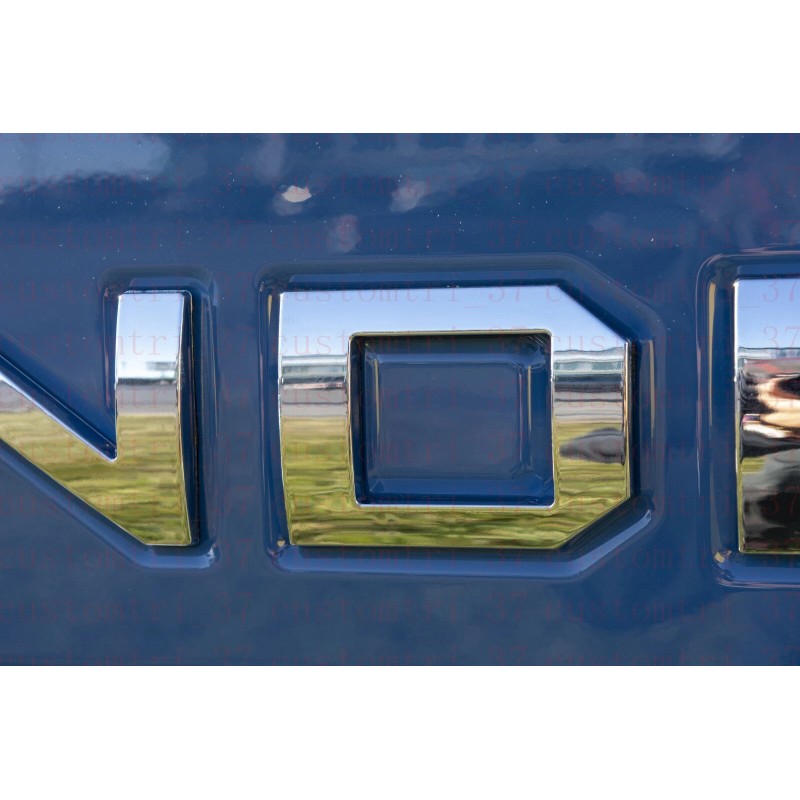 CALI TOP INC Chrome 3D Raised Tailgate Inserts Letters for
