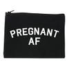 FASHIONISGREAT Pregnant AF Mom Cosmetic Makeup Bag Black Medium