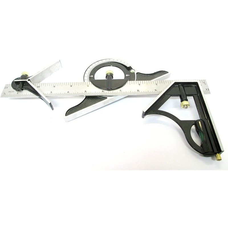 Unibos | Combination Square (12”) | Angle Finder | Protractor