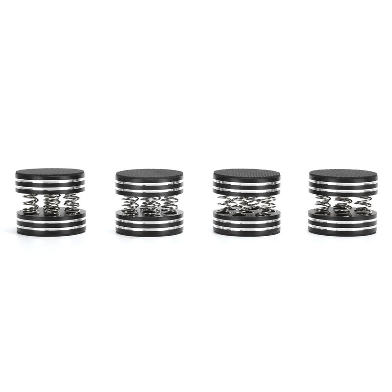 4PCS Spring Speaker Spikes Sound Dampening Feet for HiFi Amplifier/Speaker/Turntable/PlayerBlack