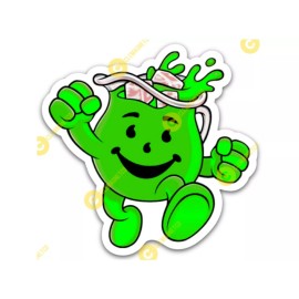 Kool-Aid Kool Aid Man Lime Green Vinyl STICKER - OH YEAH Skateboard Surfboard Decal