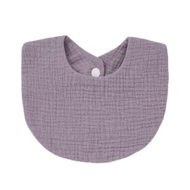 Plus Nao Bib, Baby Bib, Snap Button, Plain, Cute, Stylish, Natural, Baby Shower, Gift, purple