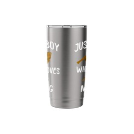 Just A Boy Who Loves Mining Gold Coal Miner Pickaxe T-Shirt Stainless Steel Insulated Tumbler