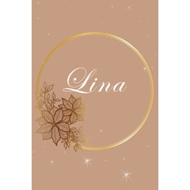 Lina Notizbuch: Notizbuch Personalisiert | Name Geschenkidee name | Notizbuch Geschenke | Notizbuch A5 Liniert Softcover | Personalisiert Geschenke frauen | Notizbuch gold liniert rosa