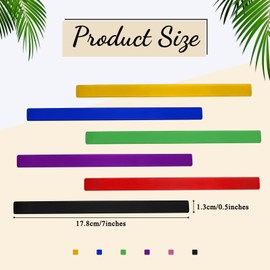 Lewtemi 12 Piezas Pulsera de Aluminio Anodizado En Blanco, Kit De Manualidades Para Joyera, 7 x 0,5 x 0,05 Pulgadas, 6 Colores (Color Brillante)