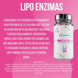 Suplemento Quemador Reductivo Con Lipoenzimas 90 Cápsulas