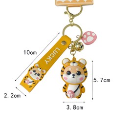Shining crown Keychain for Women, Cute Keychain, Cartoon Shiba Inu Pendant Keychain, Bag Pendant, Light Pink