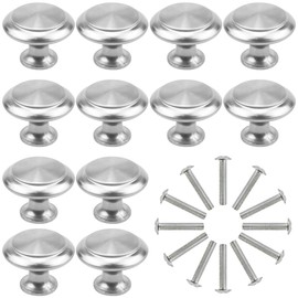 Natuce Matt Black Drawer Knobs, Pack of 10, Drawer Handles, Furniture Knobs, Drawer Knobs Set, Dresser Knobs, Furniture Handles, Modern, with Round Top, 30 mm Knob for Cupboard, Drawer, Kitchen