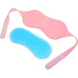 Toyvian Antifaz Opaco para Dormir de Gel de Silicona Terapia Fría y Caliente para Aliviar Fatiga Ocular Tamaño Estándar Color Rosa Bandas Elásticas Cómodo para Viajes y Descanso