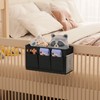 Edudif Dual-purpose Bedside Caddy Bedside Organizer, Bed Caddy with 6