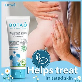 BOTAO Baby's Natural Diaper Cream | Organic Diaper Cream EWG Verified | Naturally Soothes Baby Rashes | Baby zinc Ointment Natural | For Sensitive Ski