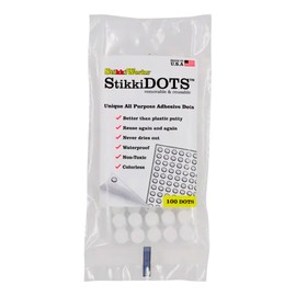 StikkiWorks Stikki Dots Mounting Adhesive Putty, Reusable and Removable, Colorless, Pack of 100