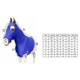 Majestic Ally Stretch Lycra Horse Hood with Zipper (Small, Turquoise)